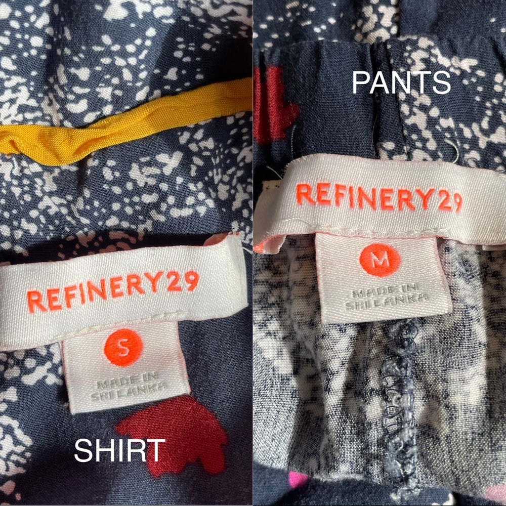 REFINERY29 Elsa Woven Pajama Pants and Top In Blue Dots - Picture 12 of 12